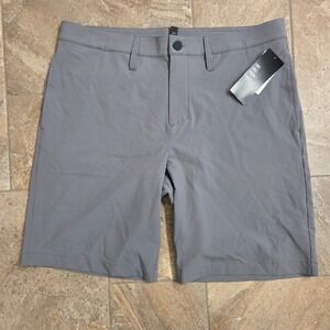 NWT Zella Mens Gray Shorts Size 36 Athletic Casual Stretch Pockets